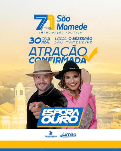 Atração Confirmada 30Abr - Espora de Ouro