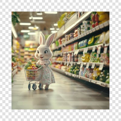 Coelhinho da páscoa no supermercado