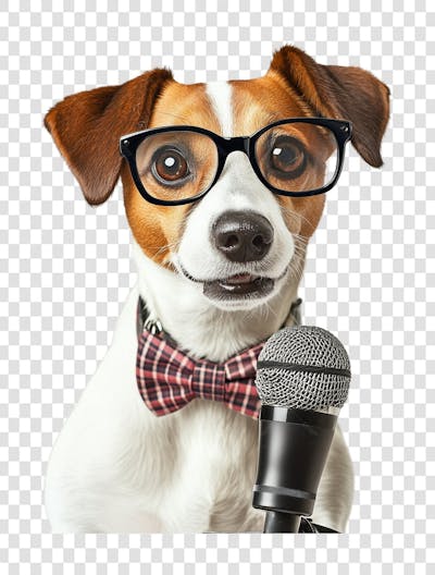 Cachorro jornalista 