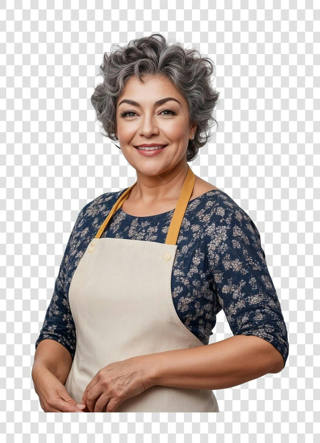 Imagem PNG de mulher cozinheira com fundo transparente