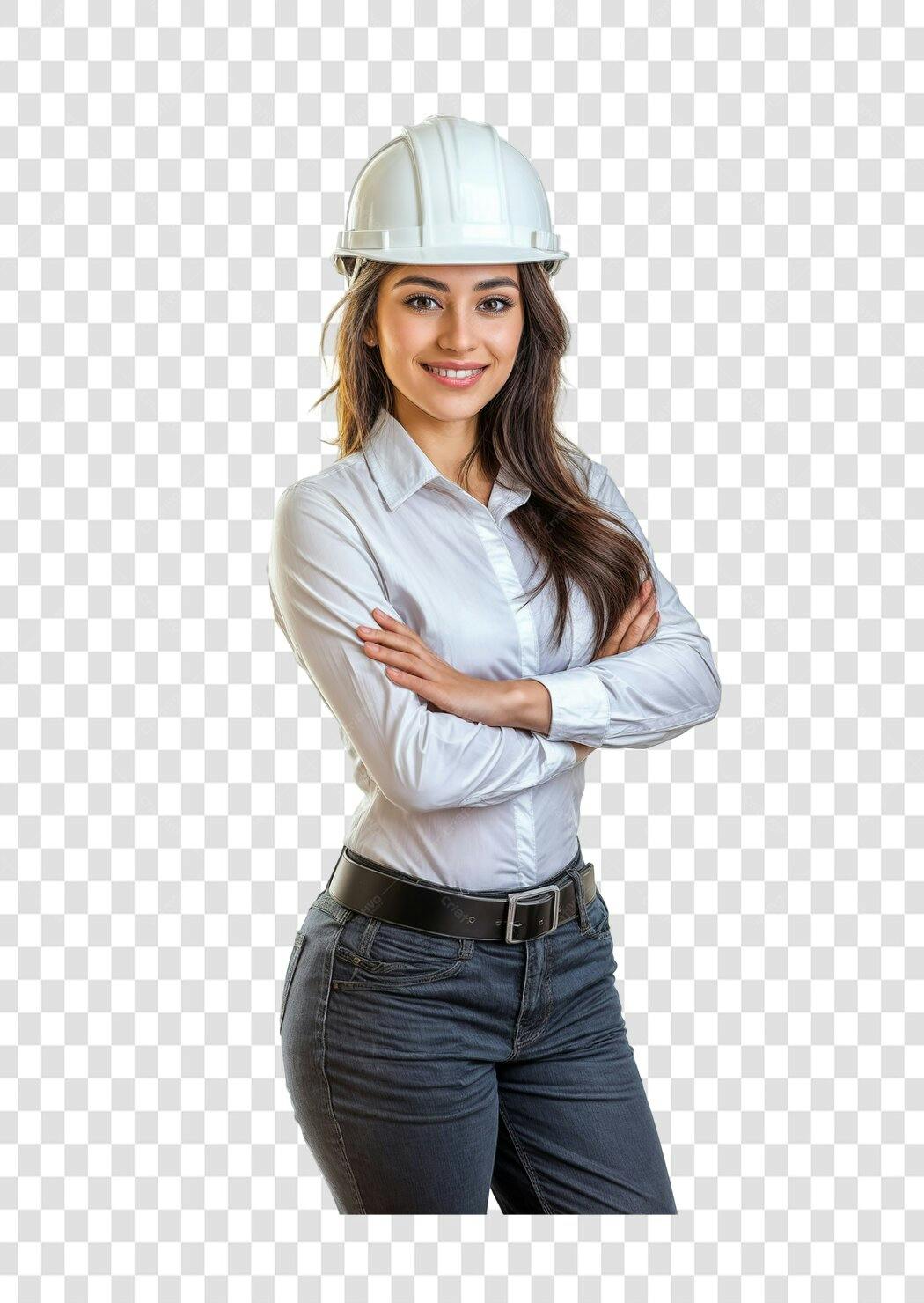 Imagem PNG Engenheira com fundo transparente