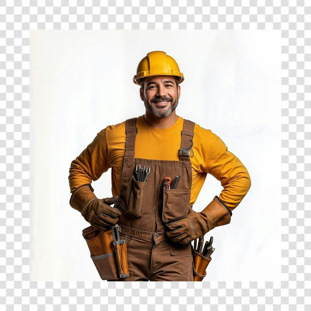 Imagem profissional de construtor PNG com fundo transparente