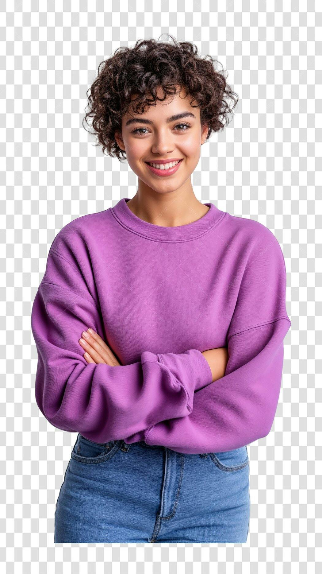 Imagem Mulher Sorrindo PNG com fundo transparente