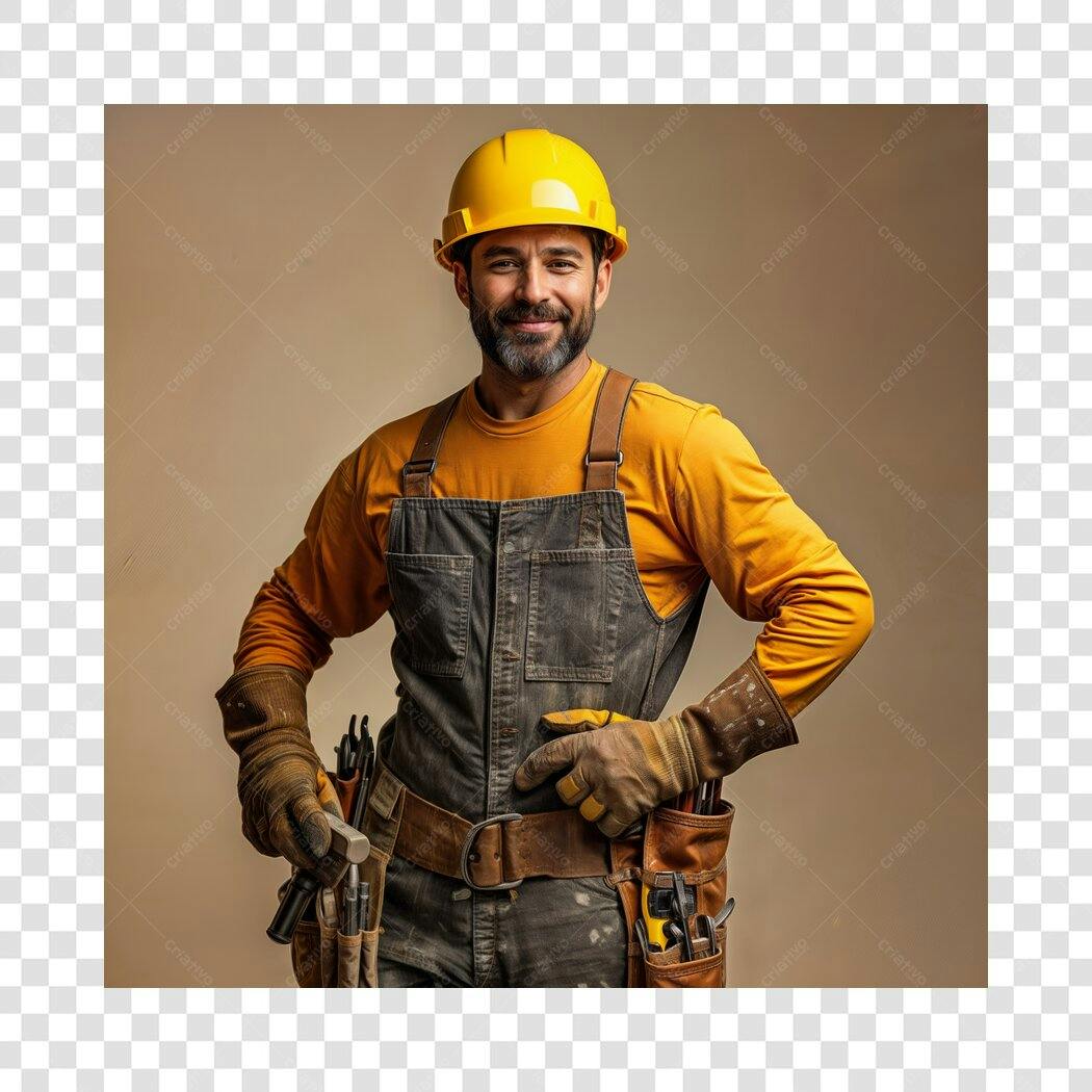 Foto profissional construtor PNG com fundo transparente