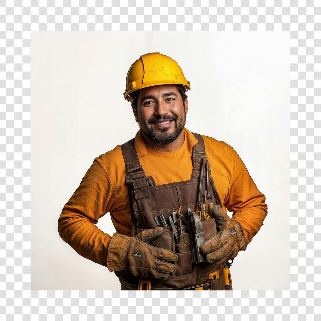 Foto profissional de trabalhador PNG com fundo transparente