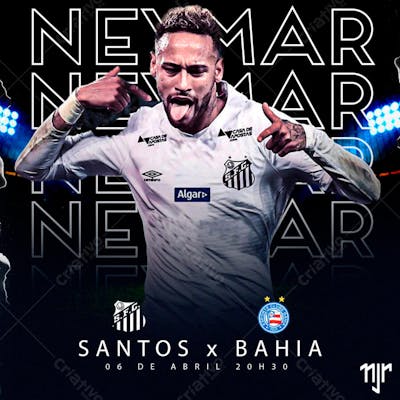 FLYER FUTEBOL SANTOS NEYMAR