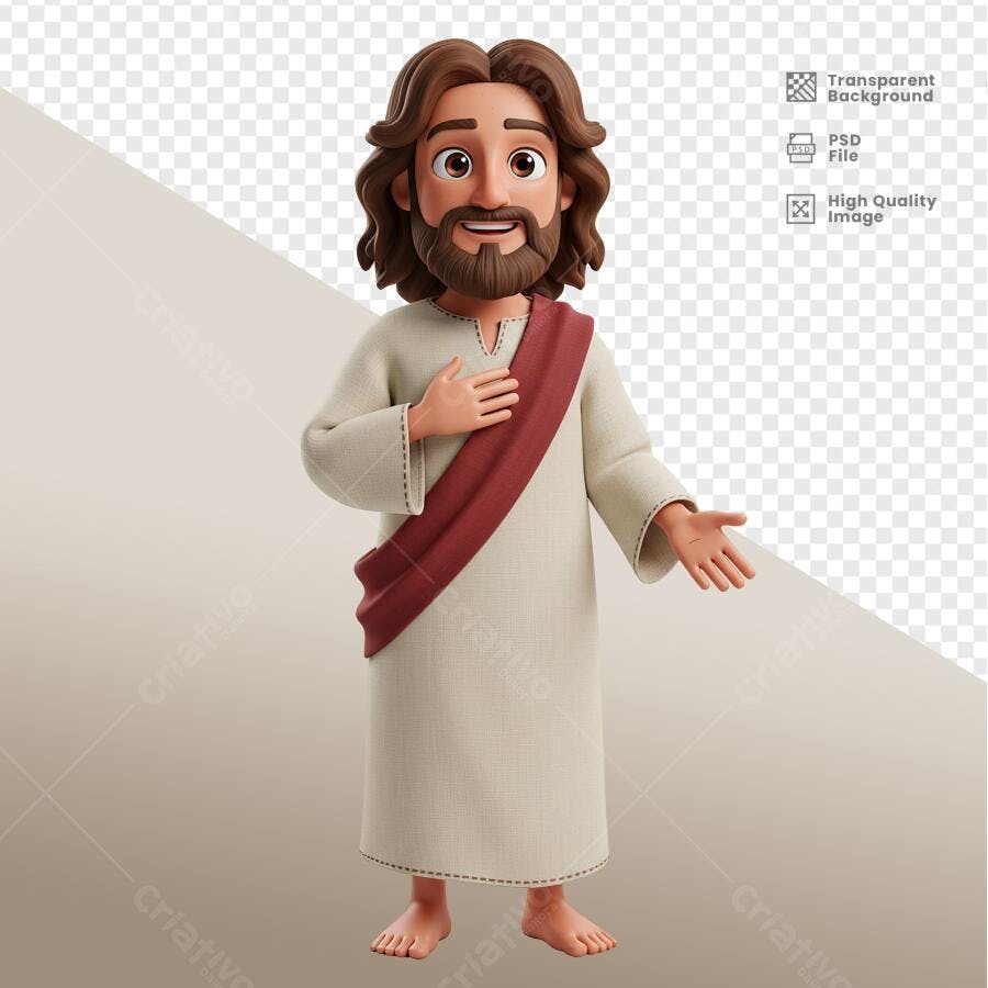 Ilustração Jesus Cristo PSD Editável