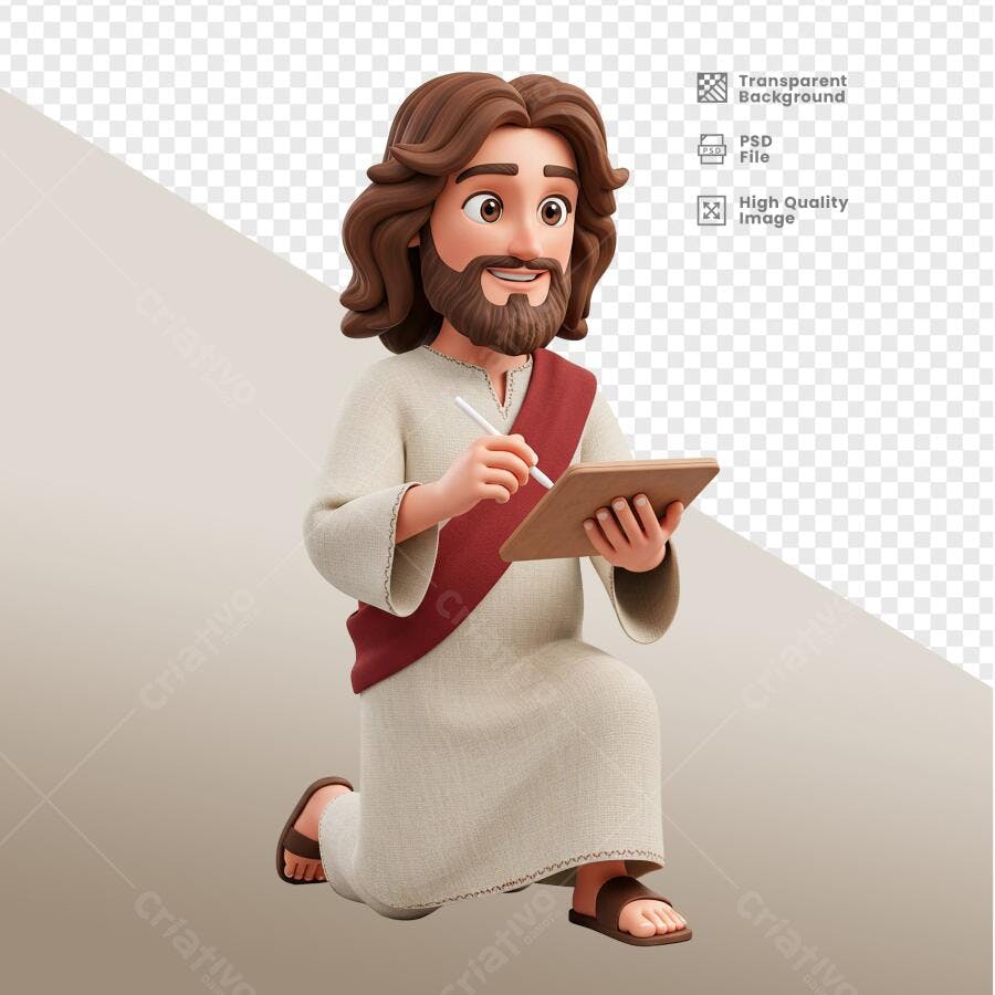 Ilustração Jesus Psd Editável