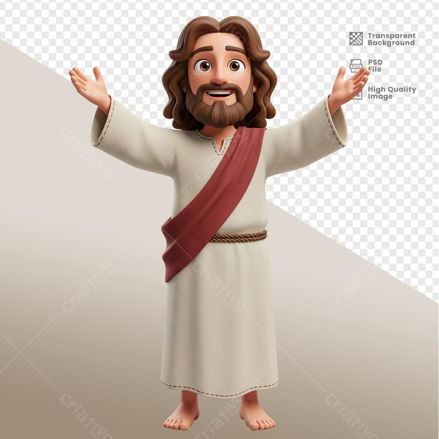 Ilustração Jesus Cristo PSD Editável
