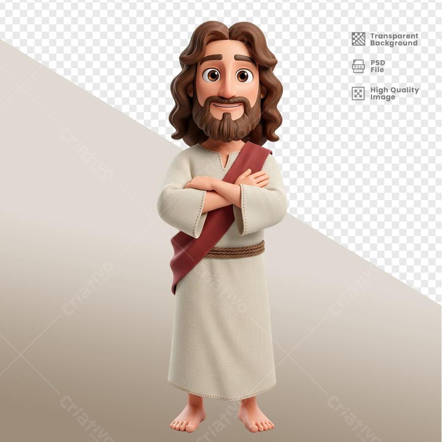 Ilustração Jesus Cristo PSD Editável