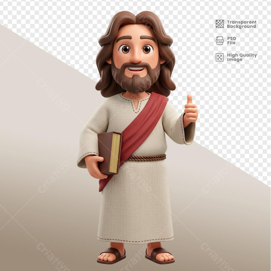 Ilustração Jesus Cristo PSD Editável