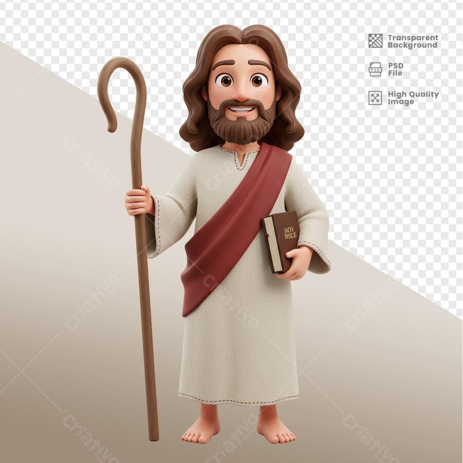 Ilustração Jesus Cristo PSD Editável