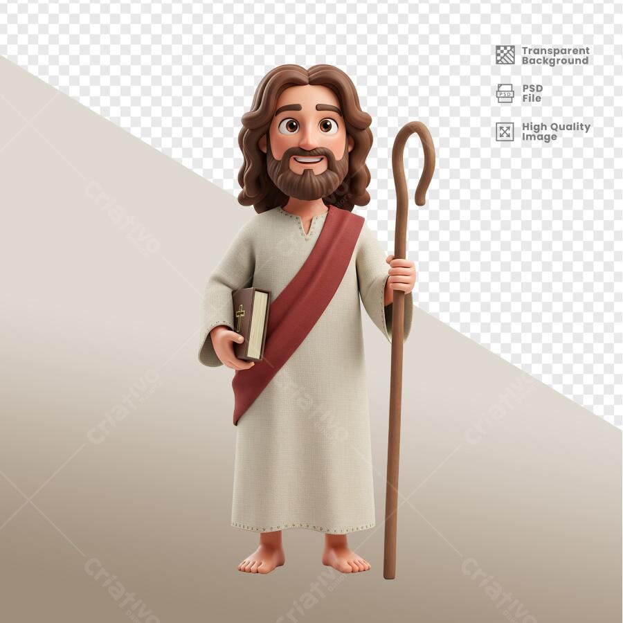 Ilustração Jesus Cristo PSD Editável