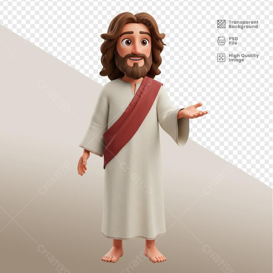 Ilustração Jesus Cristo PSD Editável