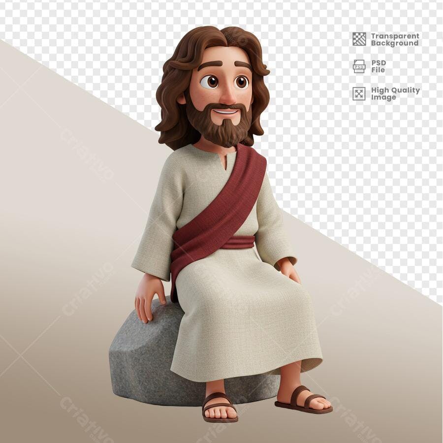 Ilustração Jesus Cristo PSD Editável