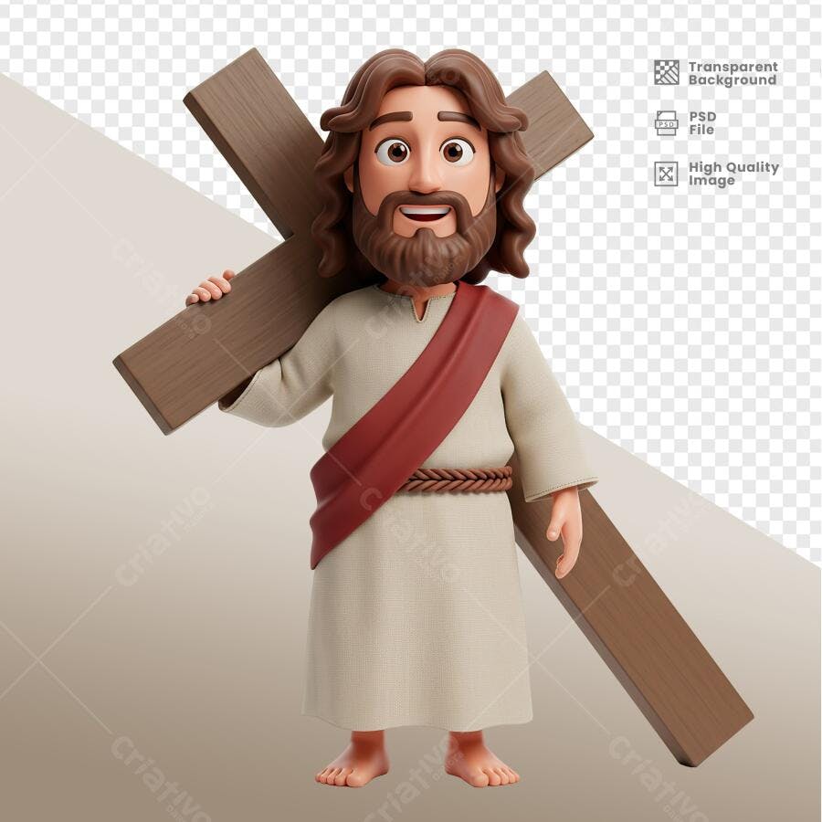Ilustração Jesus Cristo PSD Editável