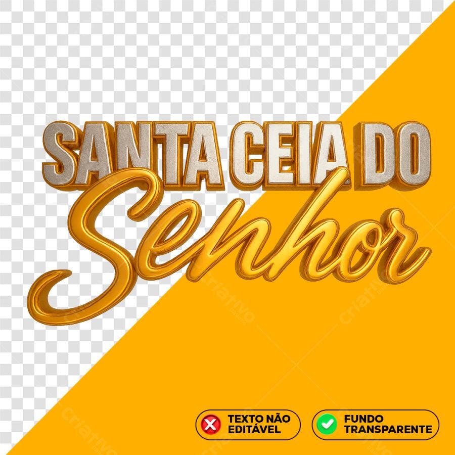 Banner Santa Ceia PNG com fundo transparente