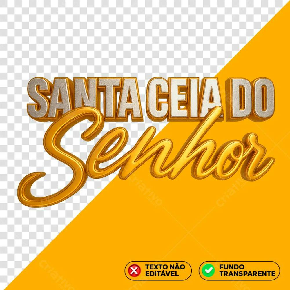 Santa Ceia do Senhor Letra 3D