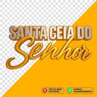 Santa Ceia do Senhor Letra 3D