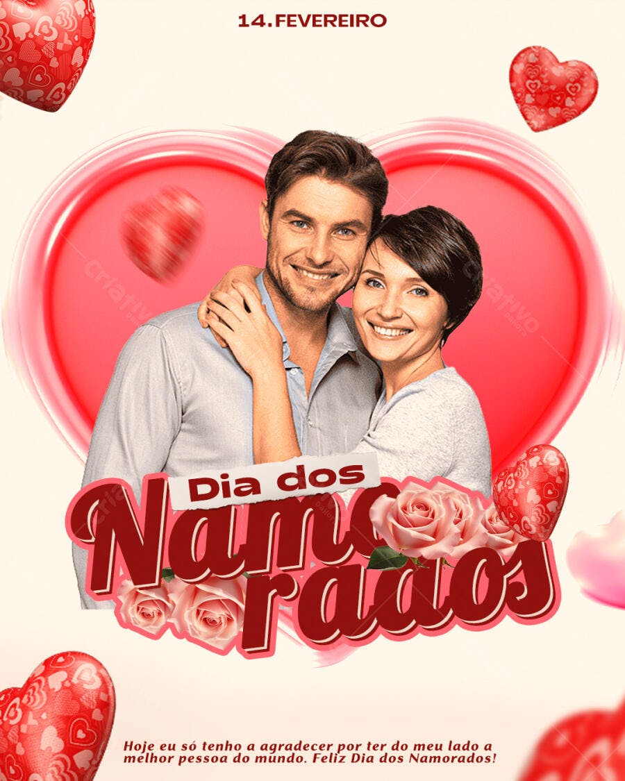 Flyer Dia dos Namorados PSD Editável