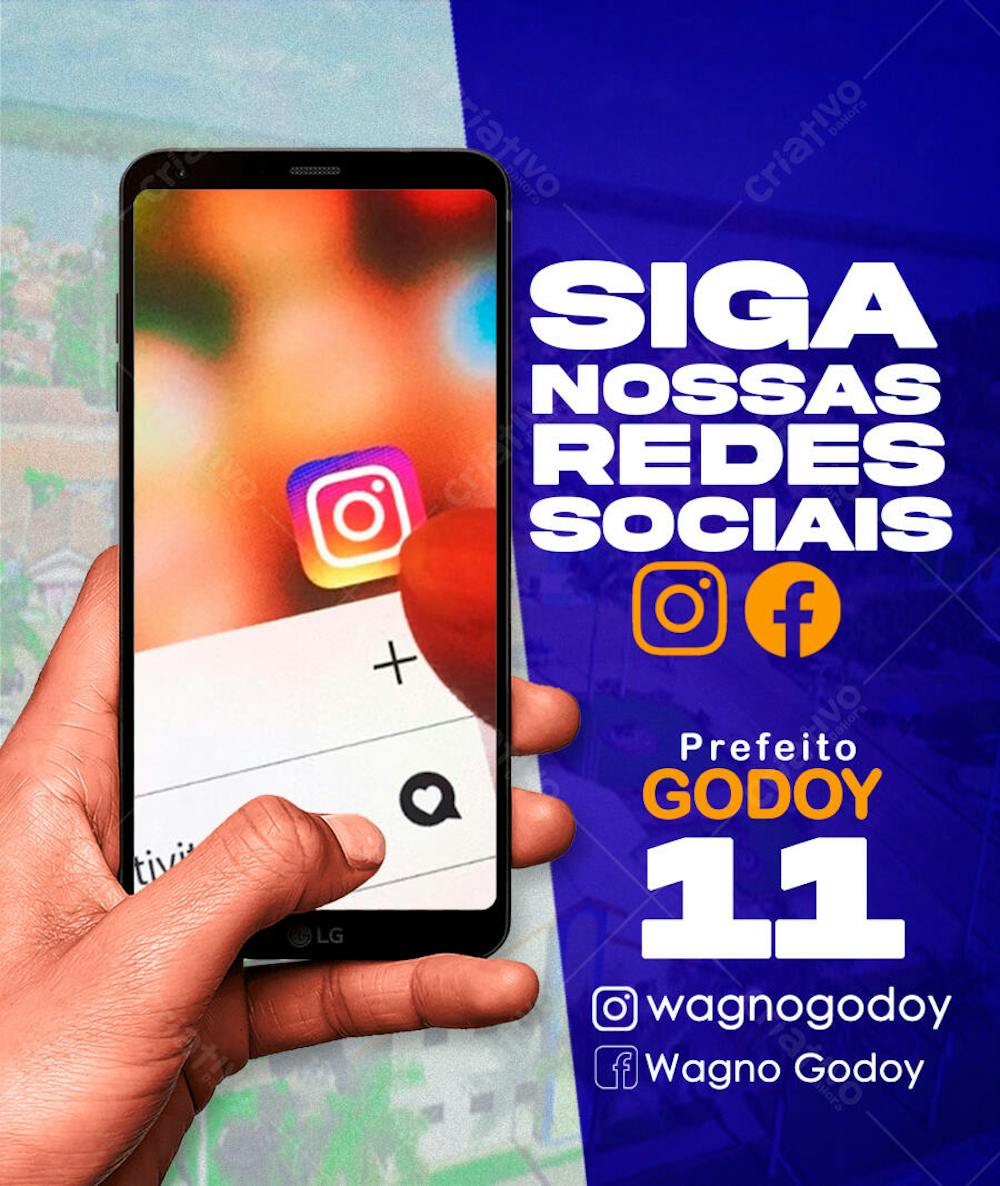 siga nossas redes sociail