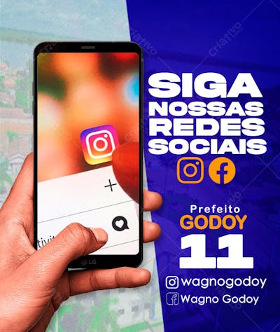 siga nossas redes sociail