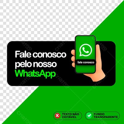 Botão Fale Conosco WhatsApp PNG