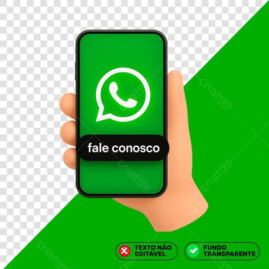 Banner WhatsApp PNG com fundo transparente