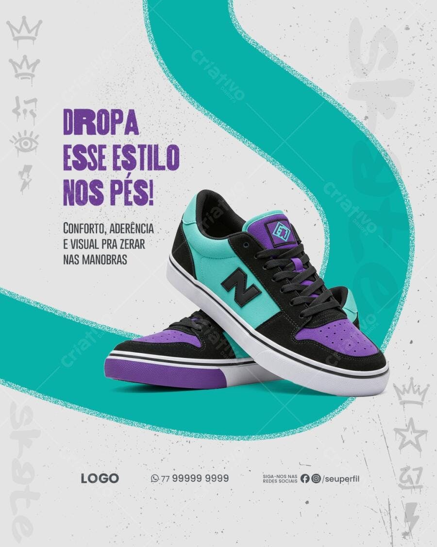 Banner para Lançamento de Tênis PSD Editável