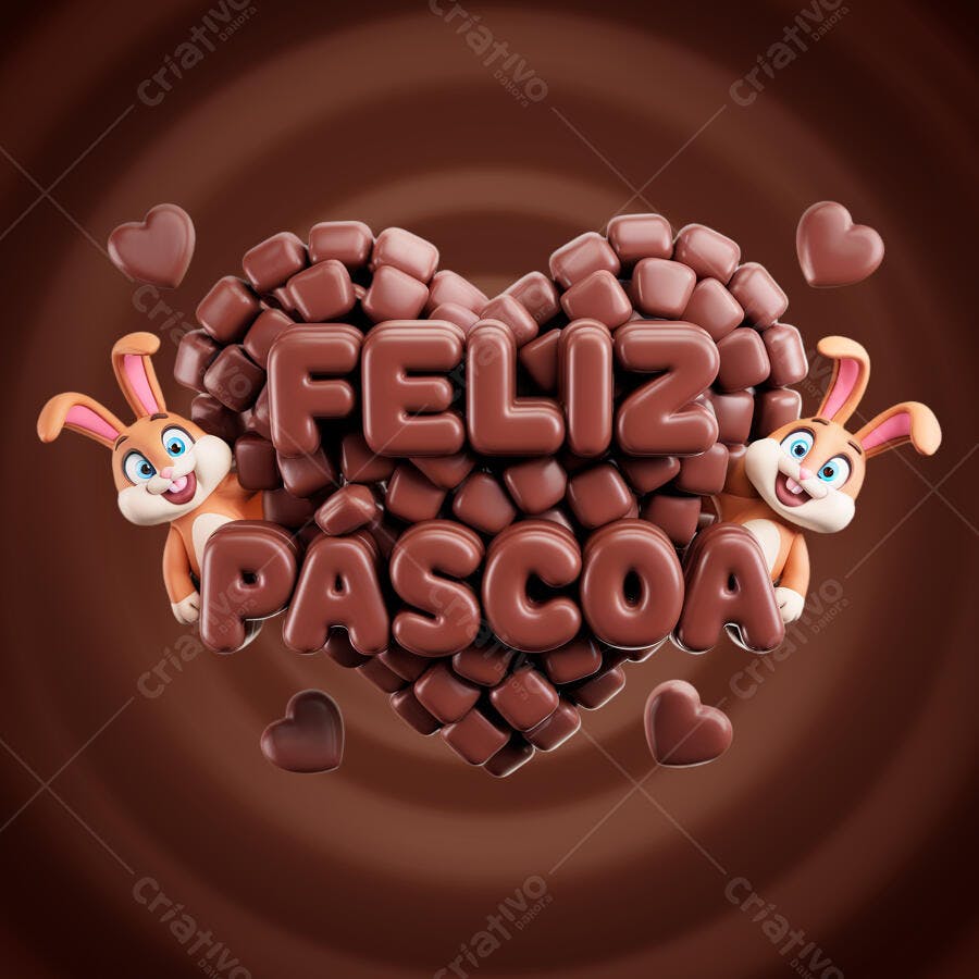 Flyer Feliz Páscoa PSD Editável