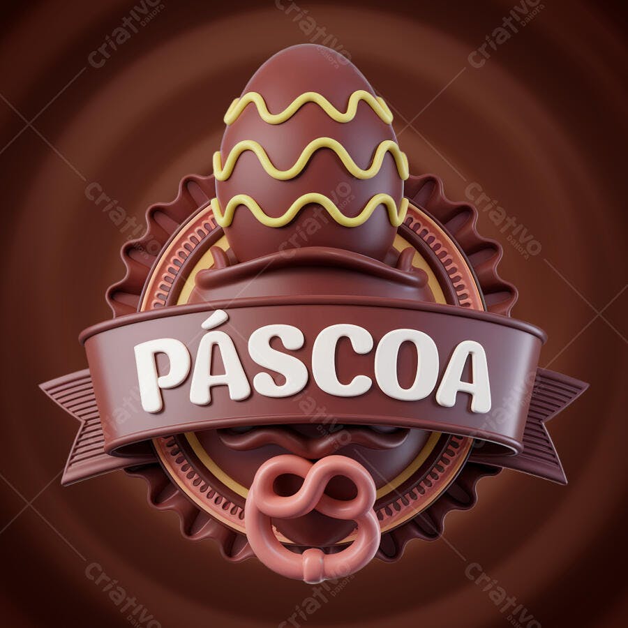 Logo Páscoa em PSD Editável