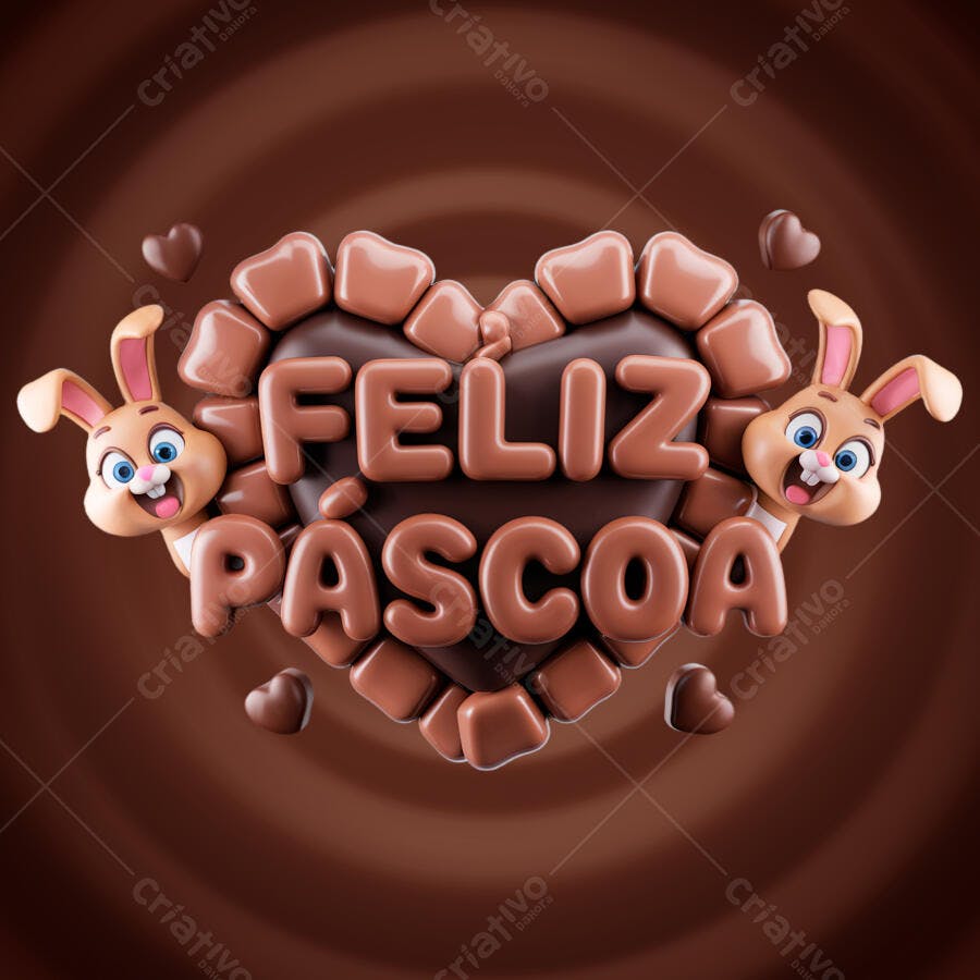 Flyer Feliz Páscoa PSD Editável
