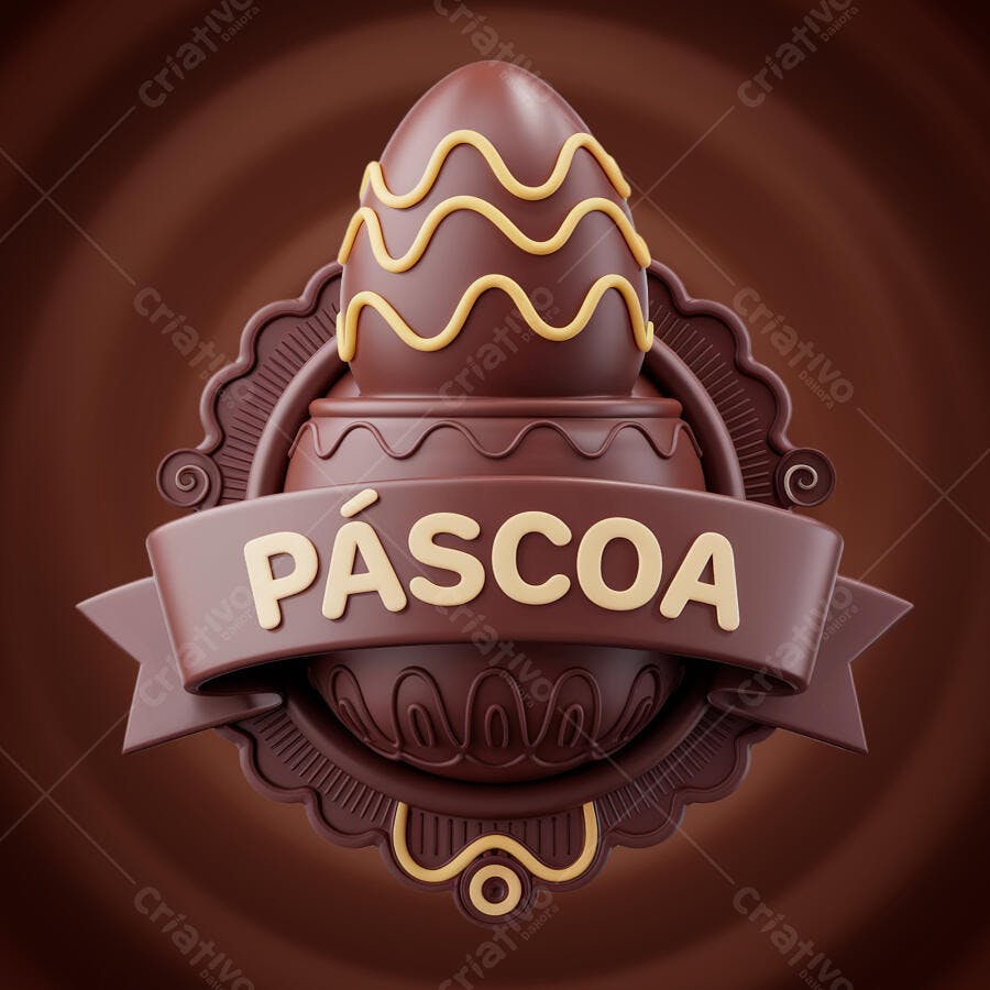 Arte para Páscoa PSD Editável