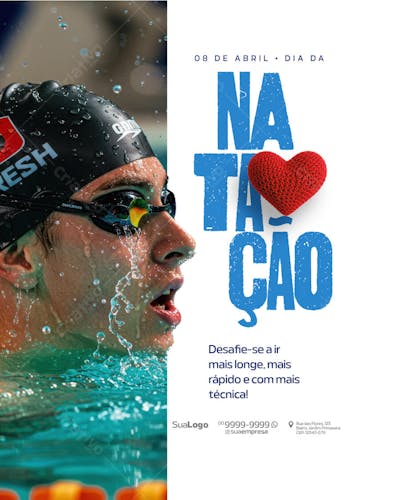 Social Media - Dia da Natação - PSD Editável (5)
