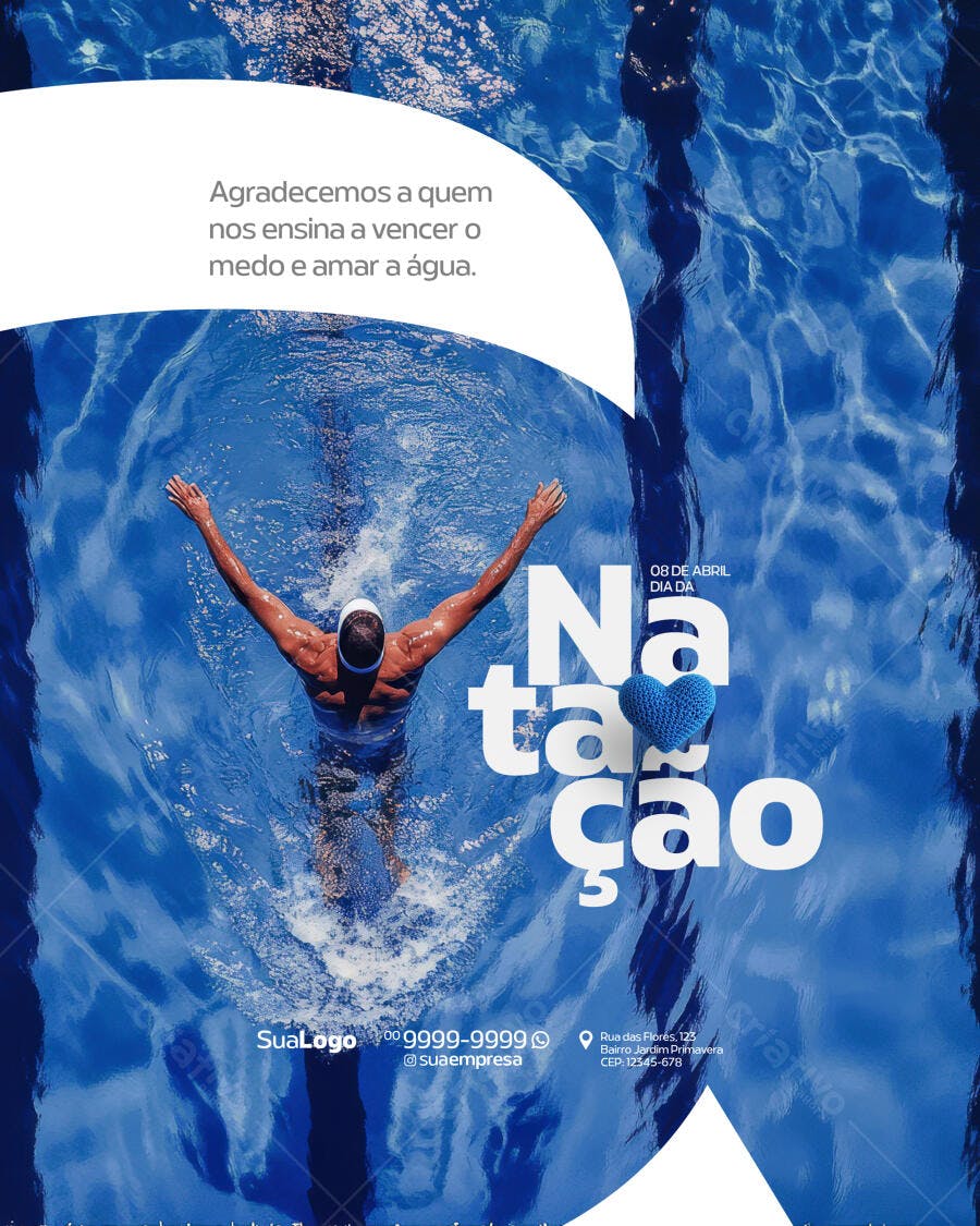 Flyer Dia Mundial da Água PSD Editável