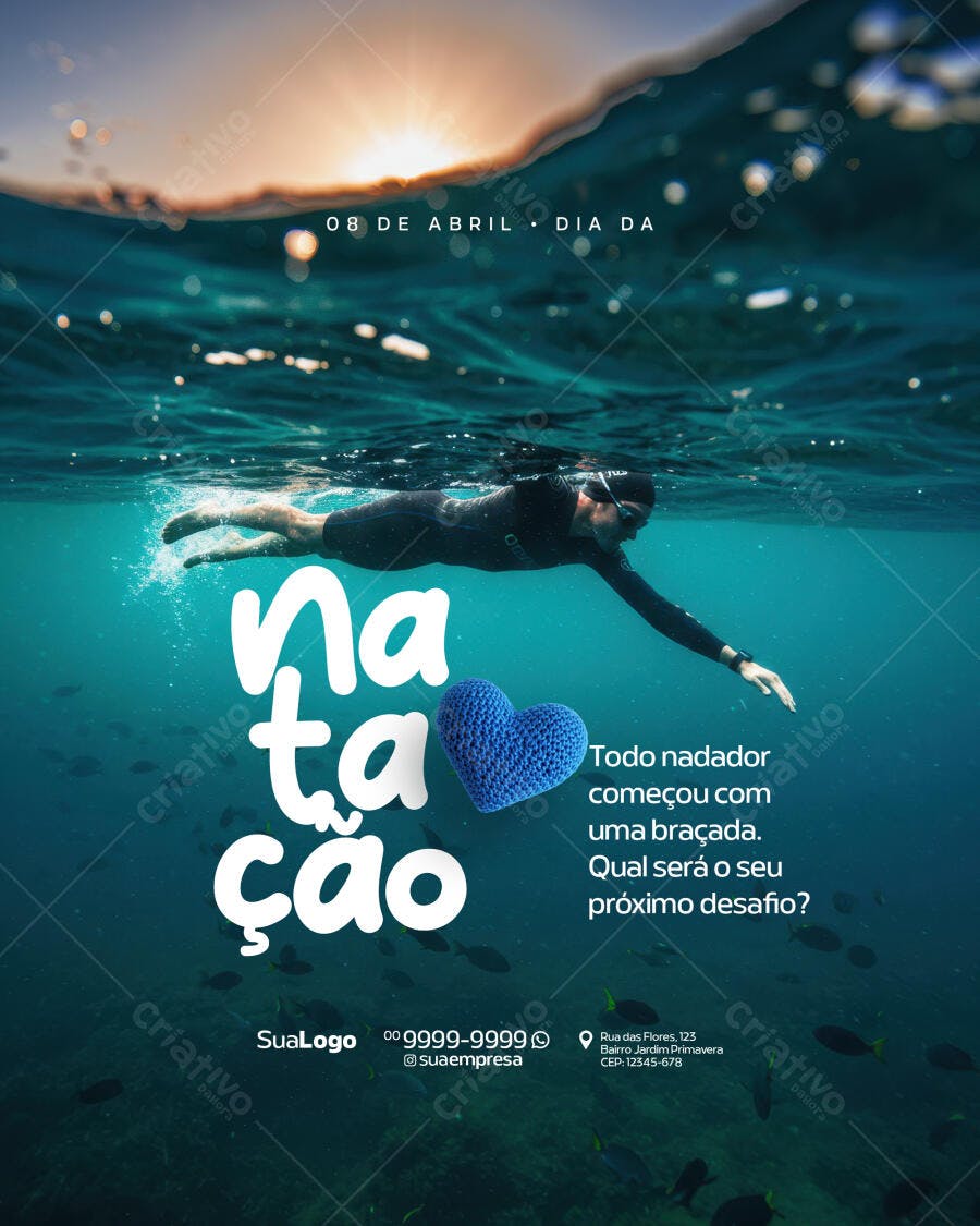 Flyer Dia Mundial da Água PSD Editável