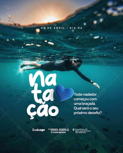 Social Media - Dia da Natação - PSD Editável (9)