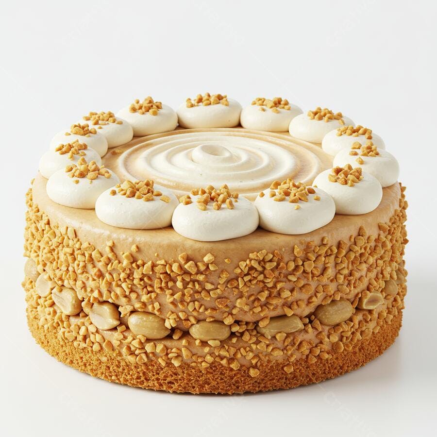 Bolo de Amendoim com Chantilly