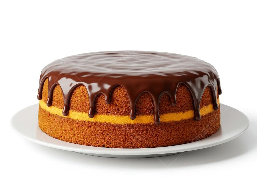Bolo de chocolate com cobertura derretida
