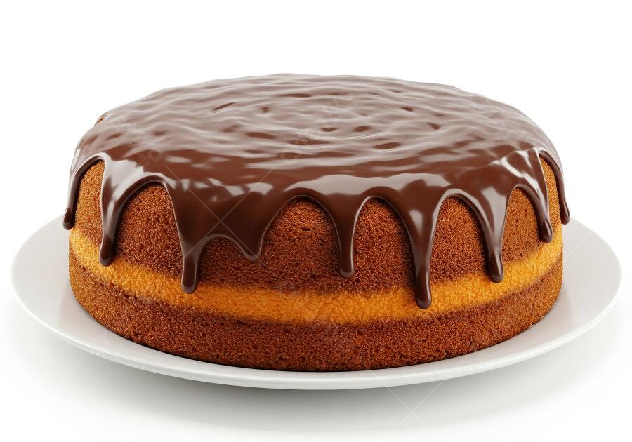 Bolo de chocolate com cobertura derretida