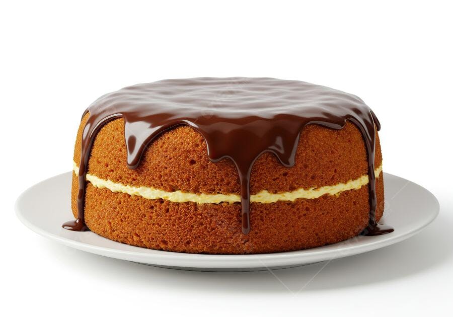 Bolo de chocolate com cobertura derretida