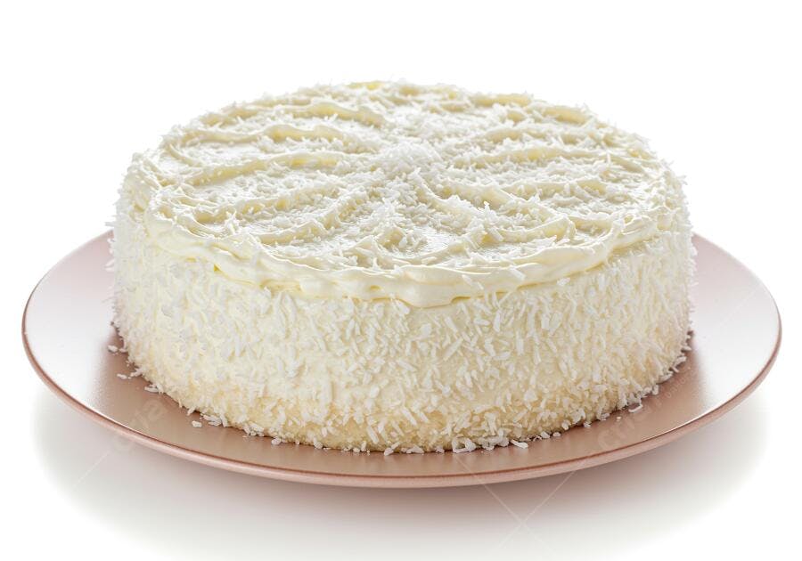 Bolo de Coco cremoso cobertura branca
