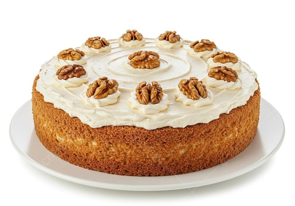 Bolo de Nozes com Chantilly e Nozes Inteiras3G