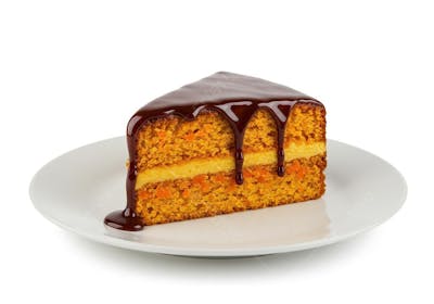 Fatia de Bolo de Cenoura com Cobertura de Chocolate1G