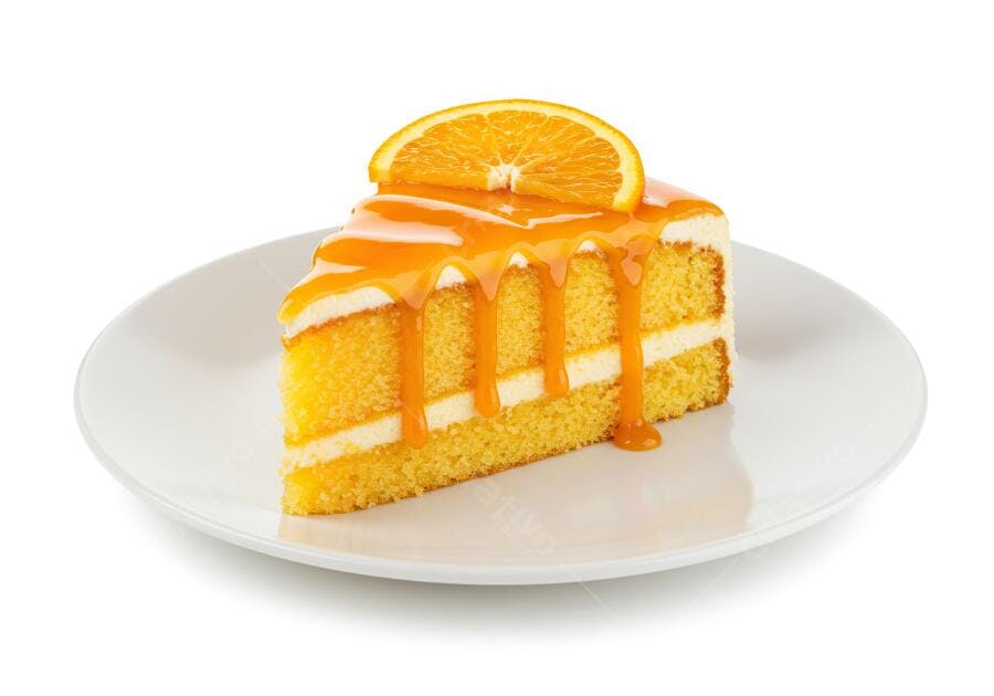 Bolo de laranja com cobertura cremosa