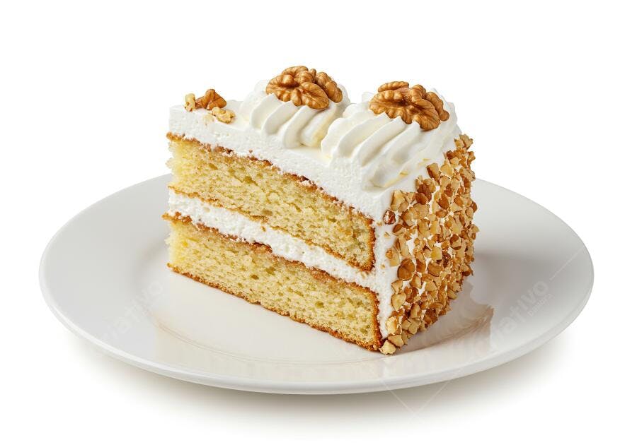Bolo de nozes com chantilly