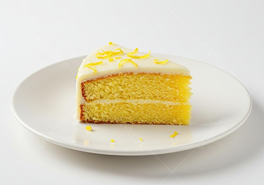 Bolo de Limão com cobertura branca