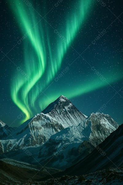 Aurora Boreal no Monte Everest