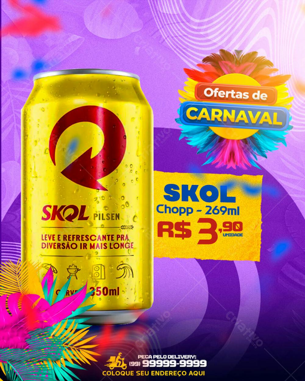 FLYER PSD - OFERTA DE CARNAVAL CERVEJA