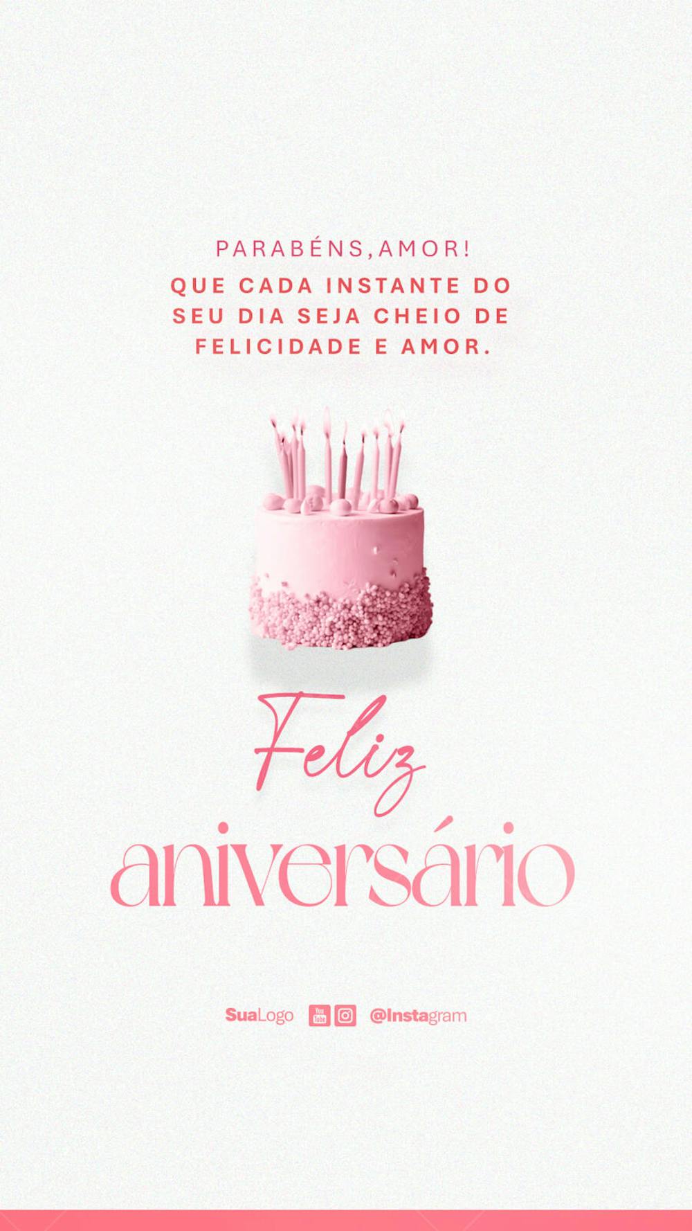 Feliz aniversário Social Media PSD Editável  (13)